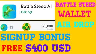 new wallet battle steed air drop | 400$ free bonus | new air drop 2023 | new Trust Wallet air drop