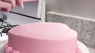 Pink cake design ideas/cake ideas/cake decorating ideas/beautiful party cake design
