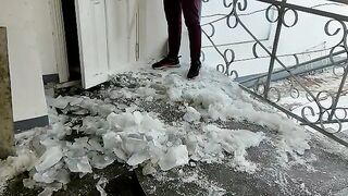 Snow fall in Russia