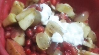 Home made frut chhat