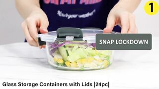 Amazon Glass Storage Containers and Plastic Storage Bin with Dividers