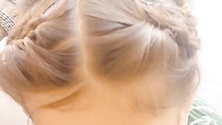 Hair style of baby girl.