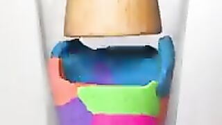 colorful cubes drop