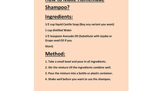 How to make Shampoo?