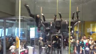 Серебрянные медалисты чемпионата по полетам в аэродинамической трубе