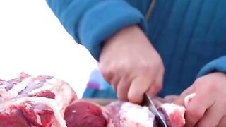 wow cooking in snowfall Amazing