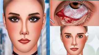 ASMR Remove infected eyes due dirty smoke animation - Lash deep cleaning
