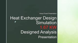 Ansys Fluent Heat exchanger CFD Analysis