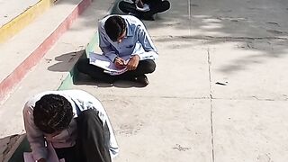 Students in class test