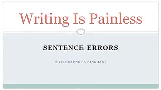 Sentence Error Solution