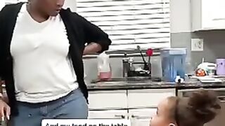 Funny baby girl talking with mom