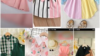 stylish double colour Dresses for baby girl.