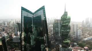 Two Modern Buildings With Glass Exterior