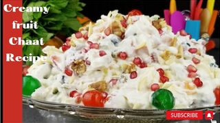 Creamy Fruit Chaat Recipe|Fruit Cocktail Dessert Recipe|Easy Recipe#dessert#fruitchaatrecipe#desistylefood