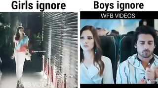 Girls ignore VS Boy ignore