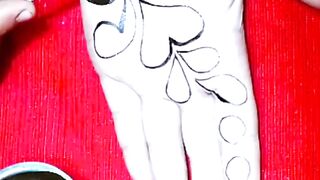 Mehndi design with match stick????