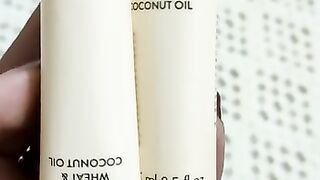 Love nature hot oil for dry hair for wheat and coconut oil