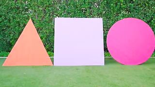 Diana Roma and Oliver Built a Circle Triangle Square Secret roomTriangle square Triangle