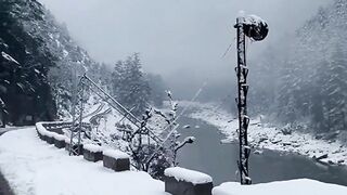 Snowfall in Kalam Valley Swat KPK Pakistan