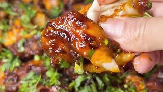 Sticky lemon and thyme chicken wings ❤️