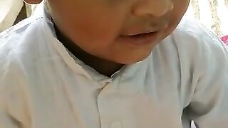 Little boy laughing