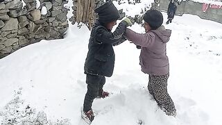 Village life in sonwfall gilgit baltistan skardu