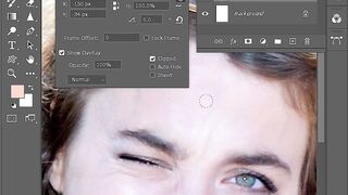 how to close eyes in photoshop
