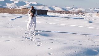 Snowfall in ziarat Balochistan Barfbari in Fort minru