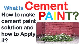 what is cement paint? how to make solution and how to apply cement paint?