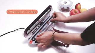 saengQ Best Food Vacuum Sealer 220V/110V Automatic Commercial Household Food Vacuum Sealer Packaging Machine Include 10Pcs Bags