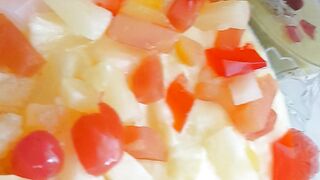 How to make fruit custard recipe by fozia ka dastarkhwan