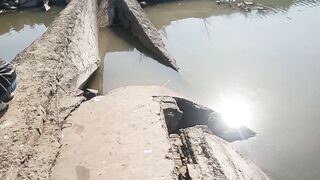 The canal is dry