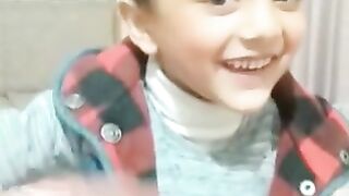 Cute kid beautifully talking