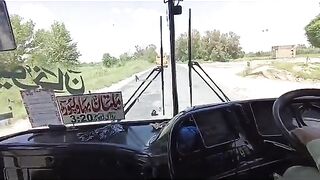 Daewoo buses race in Pakistan.