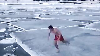 Swimming in oic and cold water