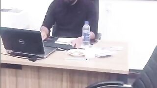 Boy Sitting in office Working