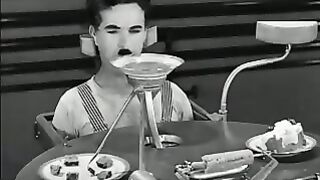 Charlie Chaplin With a New Invention