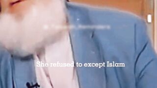 When my mother passed away, she refused to accept Islam. Clearly refused ????