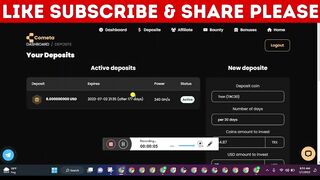 Free onliner earning,Crypto mining,Btc earning