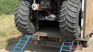 Drives the ATV from the vehicle.