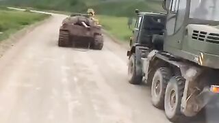 On the Road, tanks rumbled.