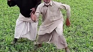 Old friends are dancing.