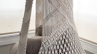 Macrame swing hammock chair