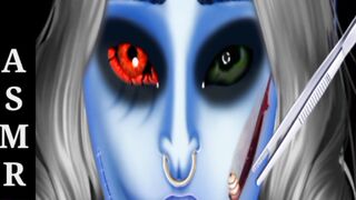 ASMR Ghost Makeup|Ghost transformation Animation