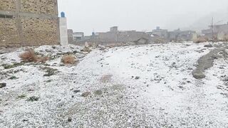 Beautiful snow in Quetta, Pakistan