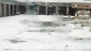 Snow in my village my first vlog