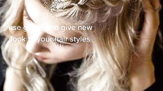 Different ideas to Use glitters and make beautiful Hairstyles