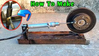 New Invention || How To Make Bike Shock Absorber Steam Engine || How To Make compressed Air Engine