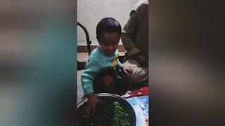 Baby boy start talking and repeating the words twice
