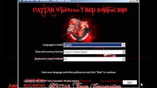 HATTAR Windows 7 RED Edition 2019
